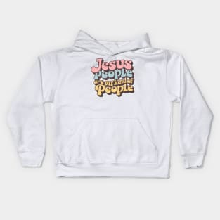 "Jesus People" Retro Bubble Letter Tee Kids Hoodie